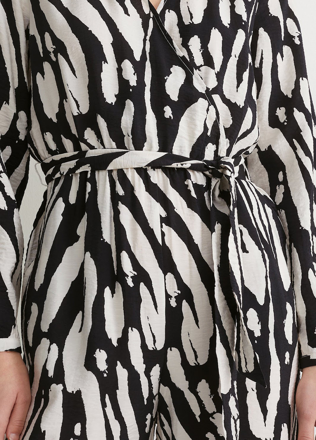 Комбінезон C&A комбінезон-брюки абстрактний чорно-білий кежуал віскоза