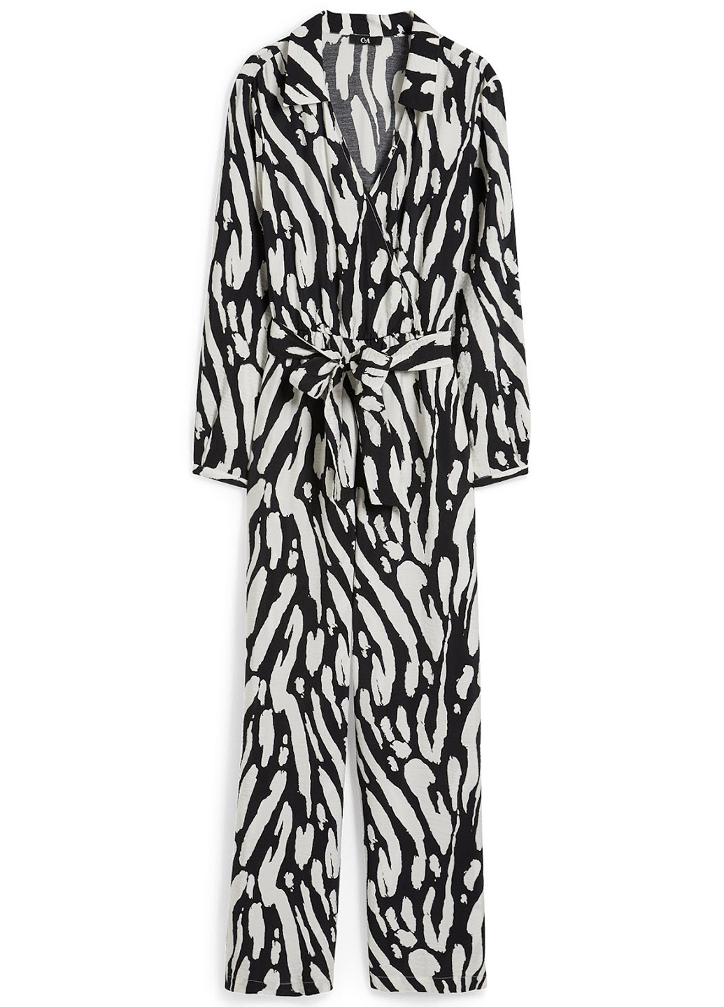 Комбінезон C&A комбінезон-брюки абстрактний чорно-білий кежуал віскоза