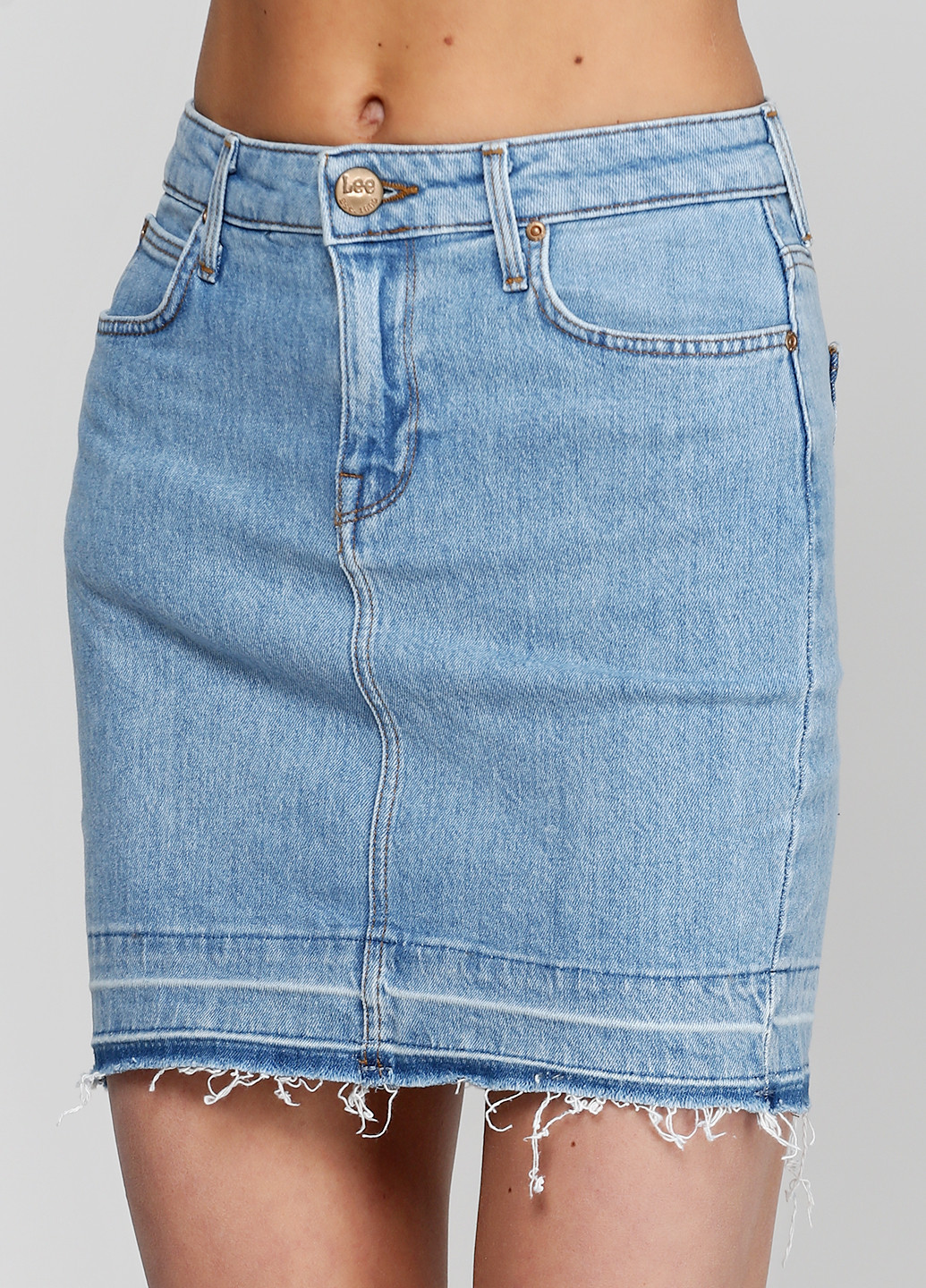 Голубая джинсовая юбка Lee мини