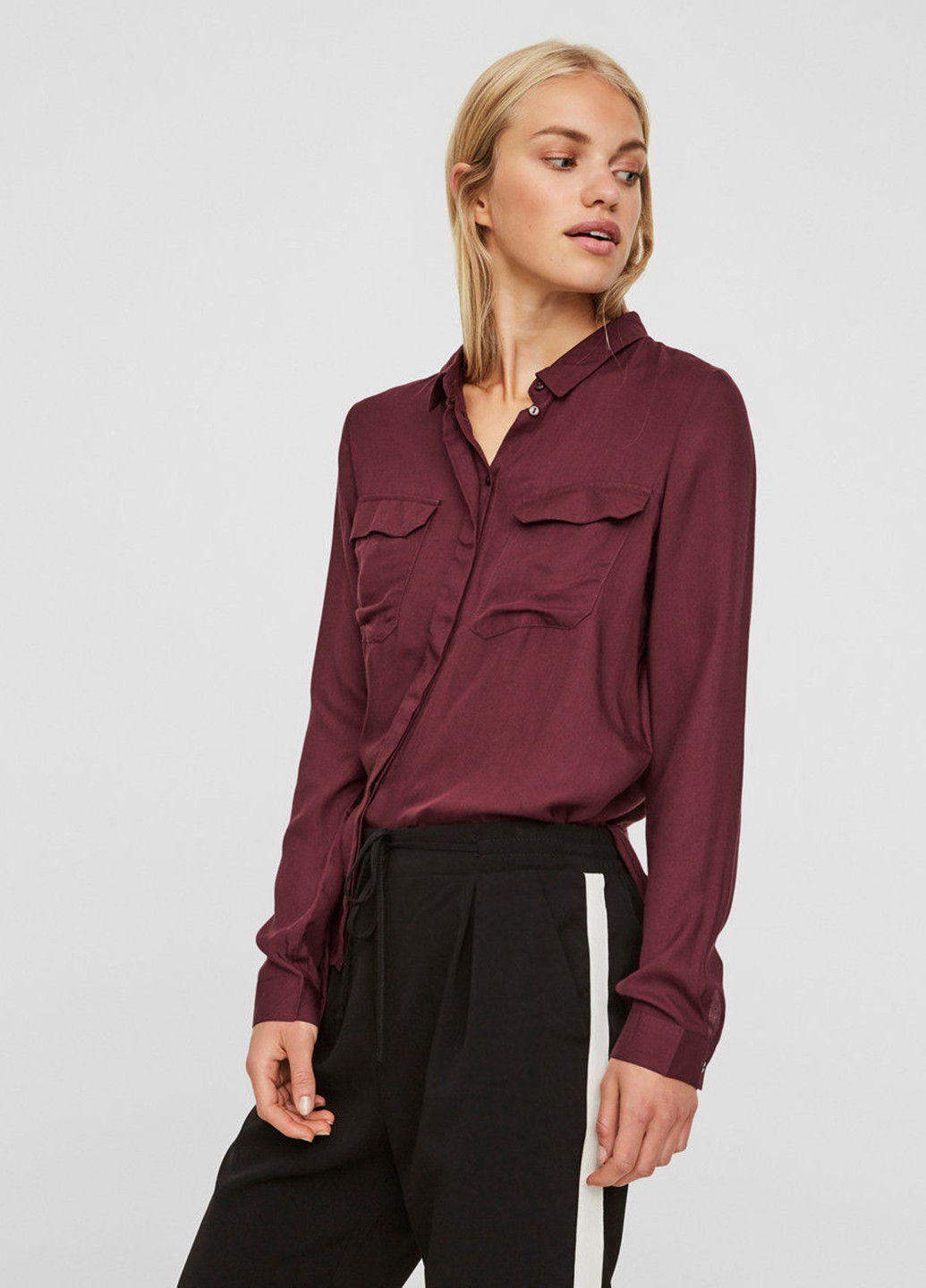 Темно-фіолетова демісезонна блуза Vero Moda