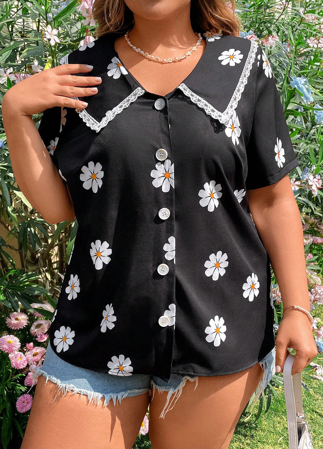 Чорна блуза SHEIN