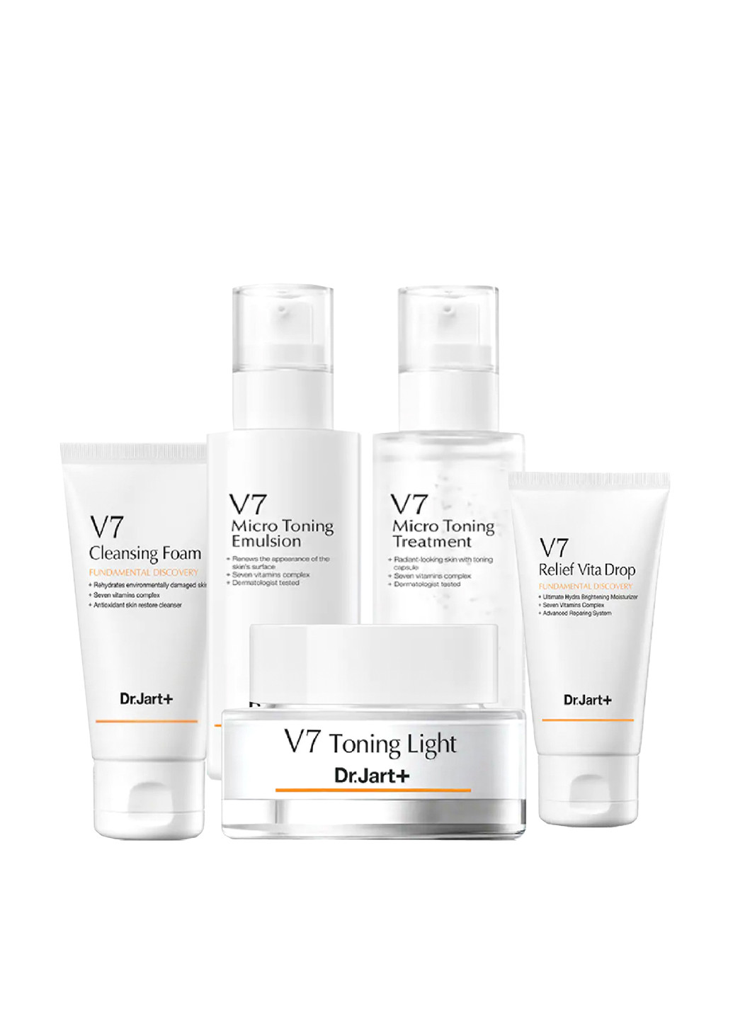 Набір засобів по догляду за обличчям V7 Micro Toning Skin (5 пр.) Dr.Jart+