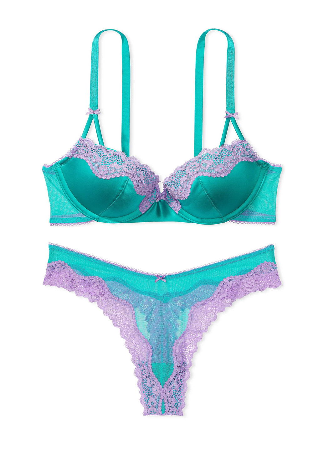 М'ятний демісезонний комплект (бюстгальтер, трусики) Victoria's Secret