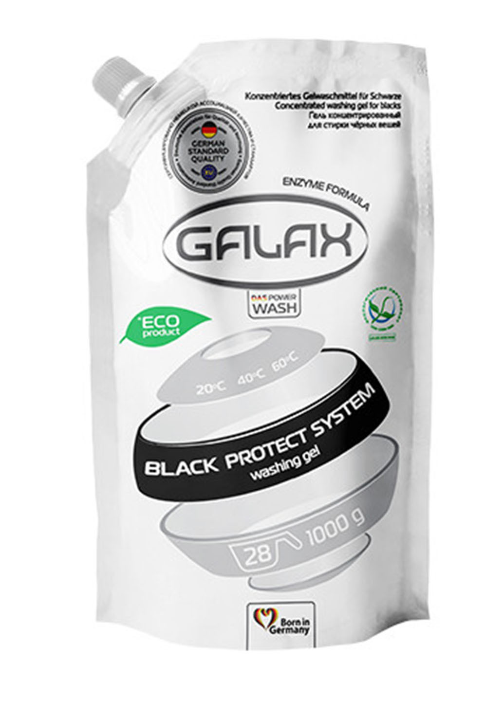 Гель для стирки черных вещей, 1000 г (28 прань) Galax (254255864)