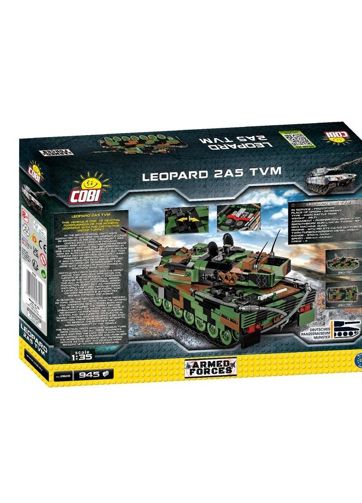 Конструктор Танк Леопард 2, 945 деталей (-2620) Cobi (254081680)