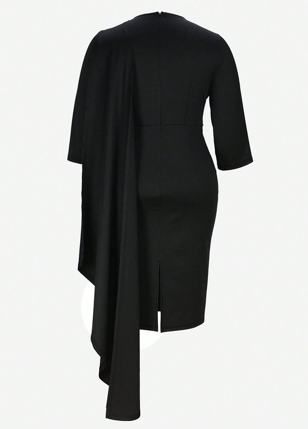 Чорна ділова, кежуал сукня футляр SHEIN однотонна