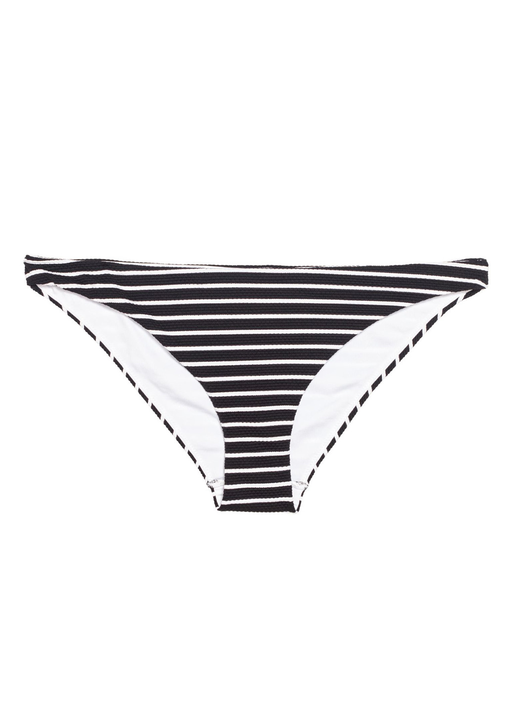 Черно-белые купальные трусики-плавки в полоску H&M