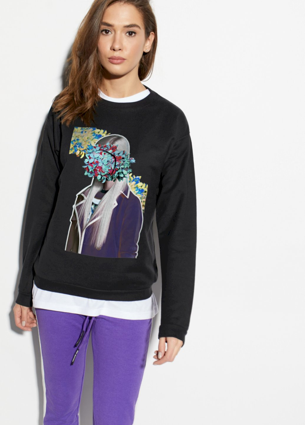 Черный свитшот basic YAPPI (201487557)