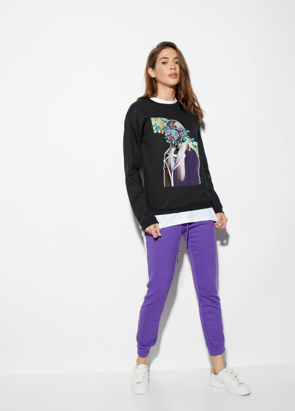 Черный свитшот basic YAPPI (201487557)