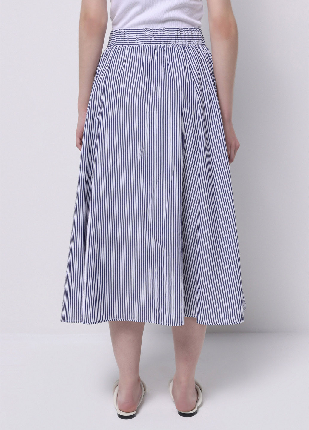 Темно-синяя кэжуал в полоску юбка Colin's клешированная