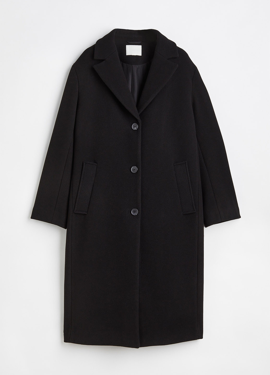 Чорне демісезонне Пальто однобортне H&M