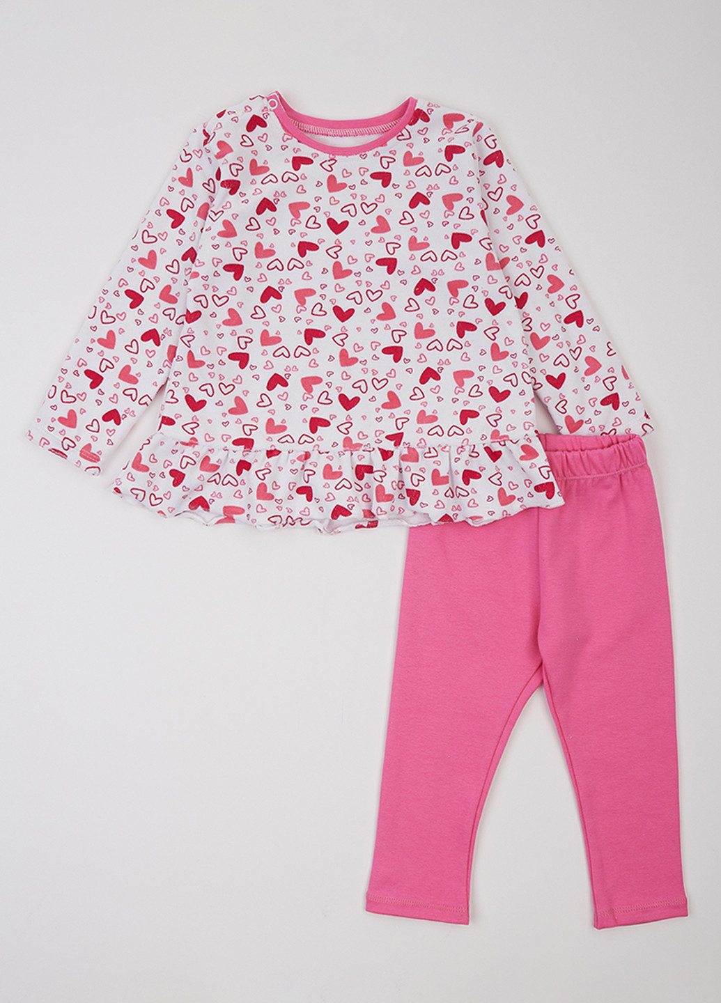 Комбінований демісезонний комплект (блуза, легінси) Фламинго