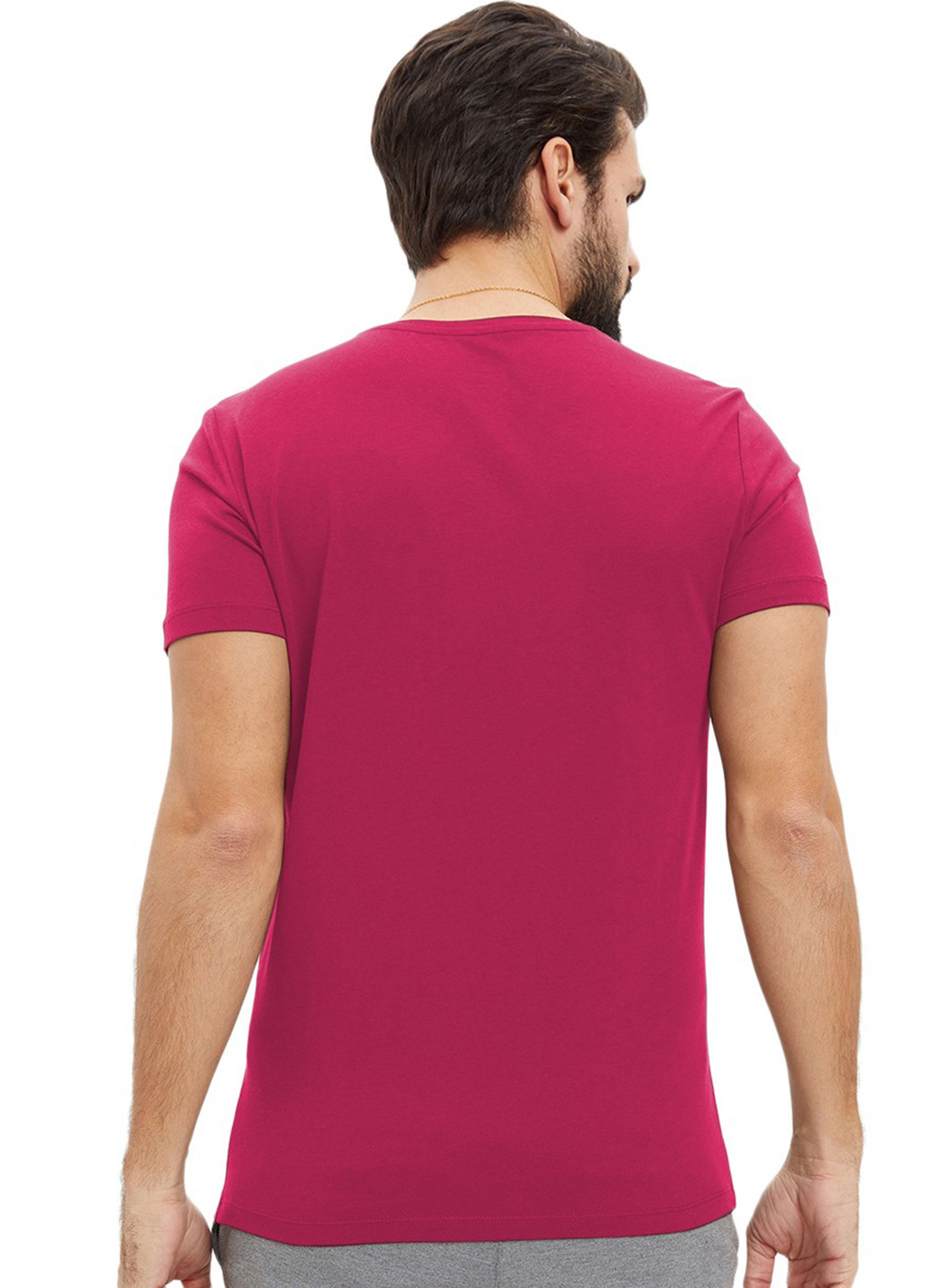 Светло-бордовая летняя футболка SVTR