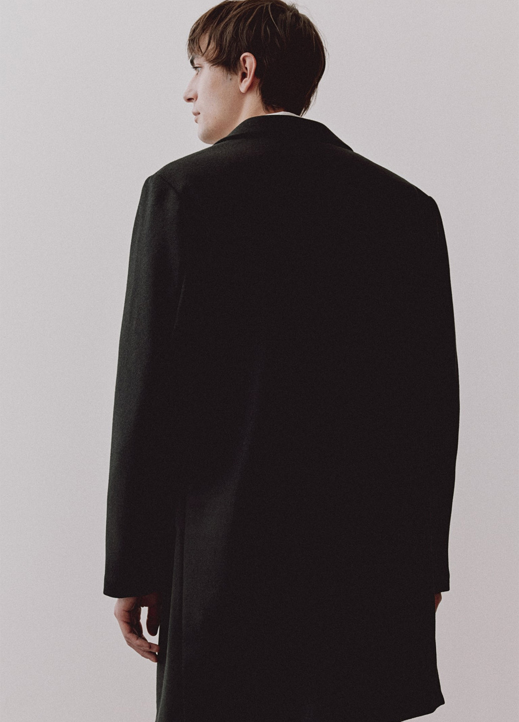 Чорне демісезонне Пальто однобортне H&M