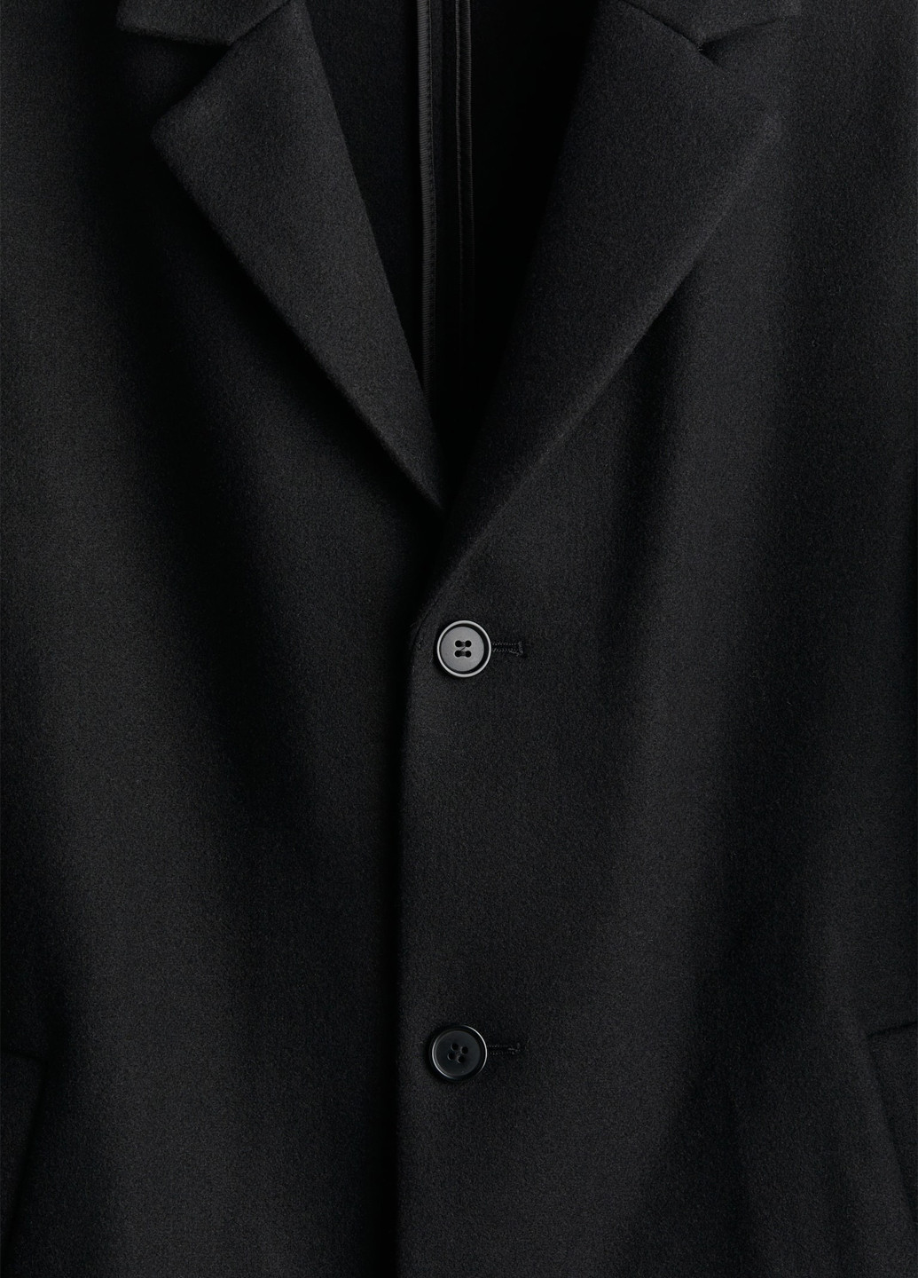 Чорне демісезонне Пальто однобортне H&M