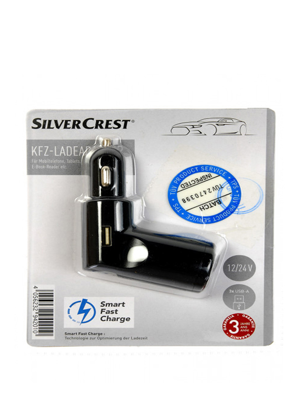 Разветвитель прикуривателя, 7,1х9 см Silver Crest (215461706)
