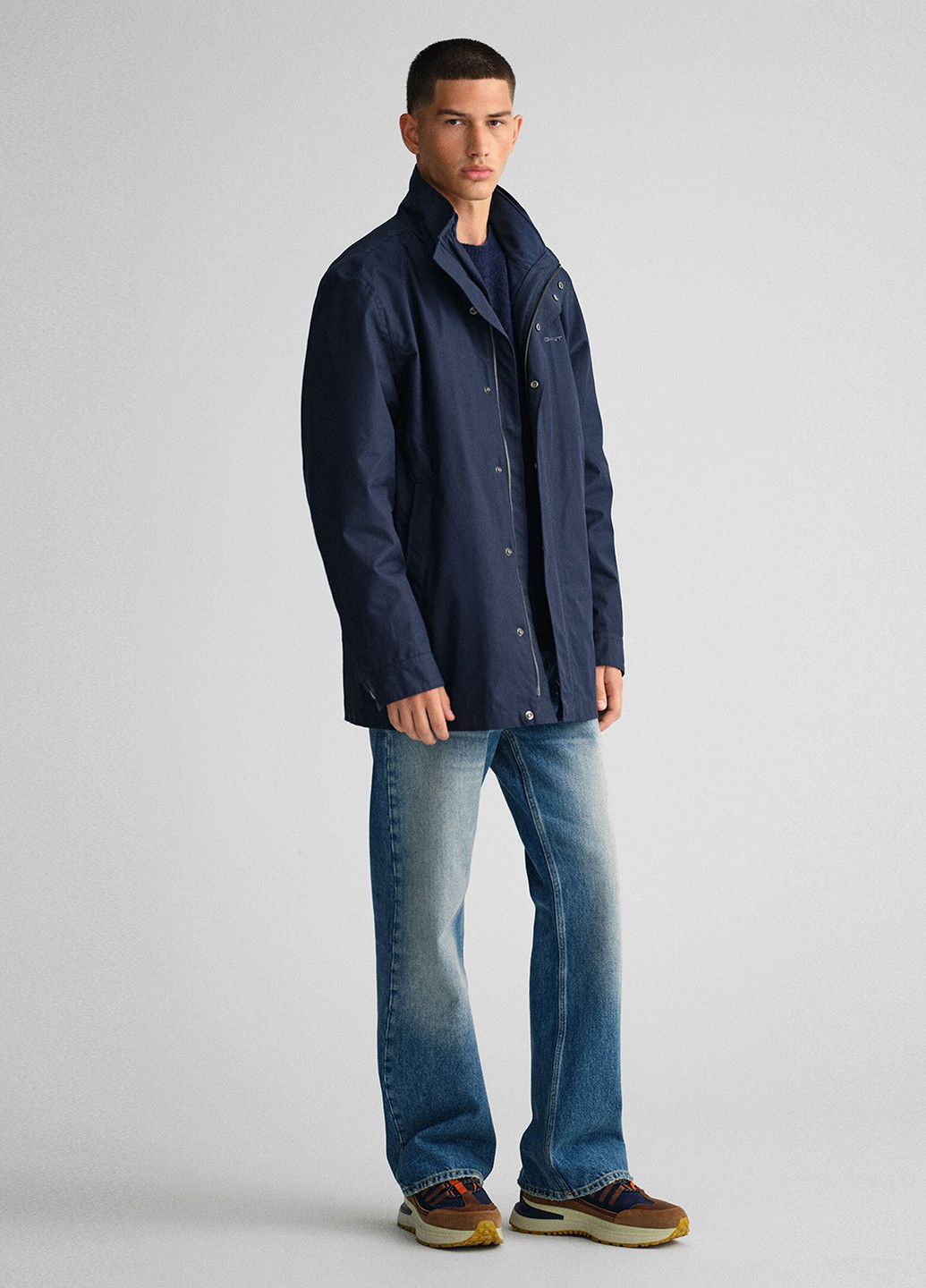 Темно-синяя демисезонная куртка Gant