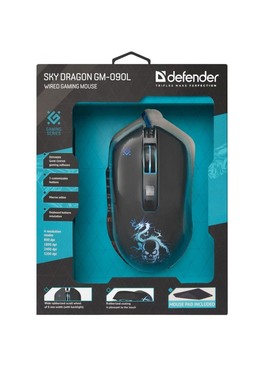 Мышка Sky Dragon GM-090L Black (52090) Defender (252632146)