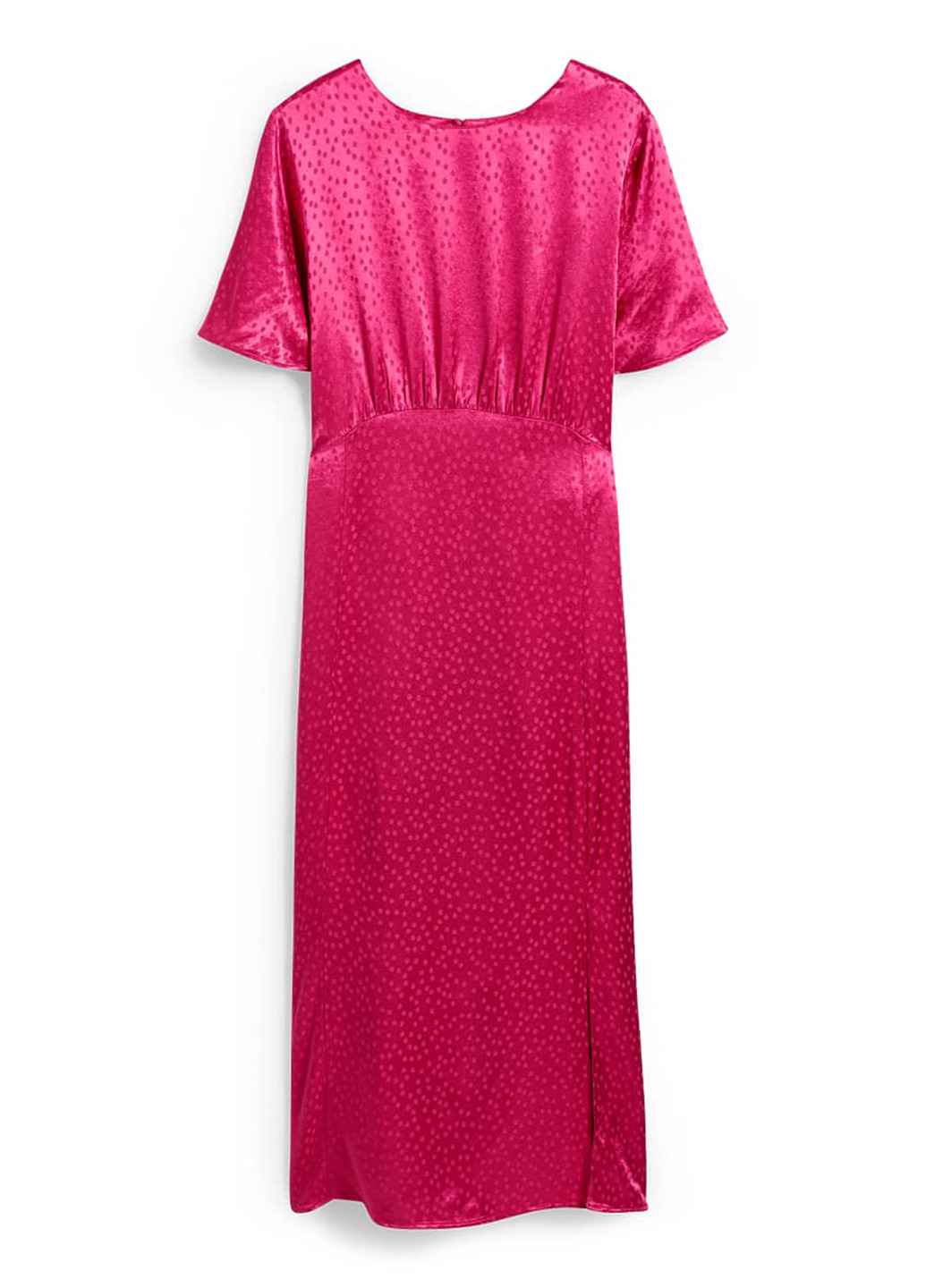 Фуксиновое (цвета Фуксия) кэжуал платье C&A в горошек