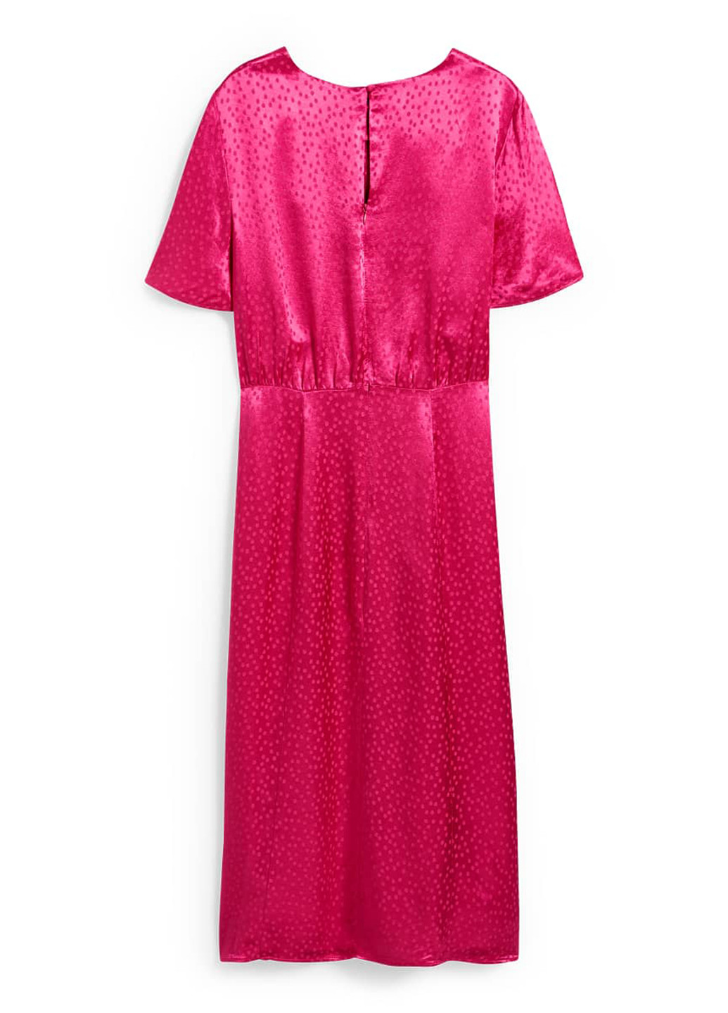 Фуксиновое (цвета Фуксия) кэжуал платье C&A в горошек