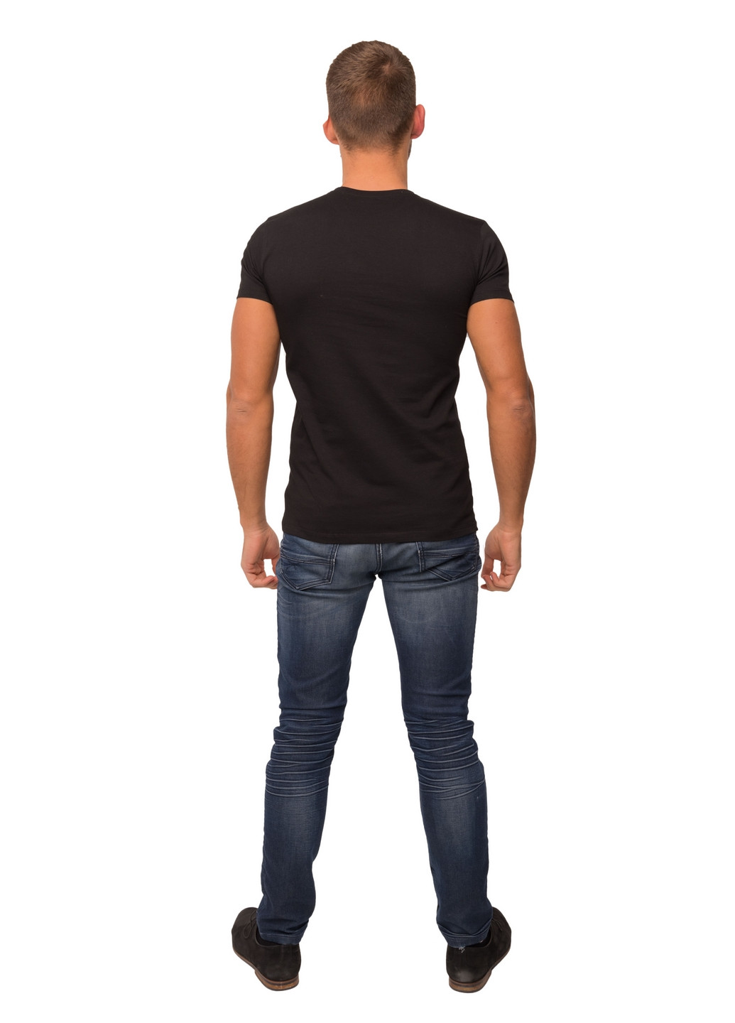 Черная футболка мужская Наталюкс 12-1338