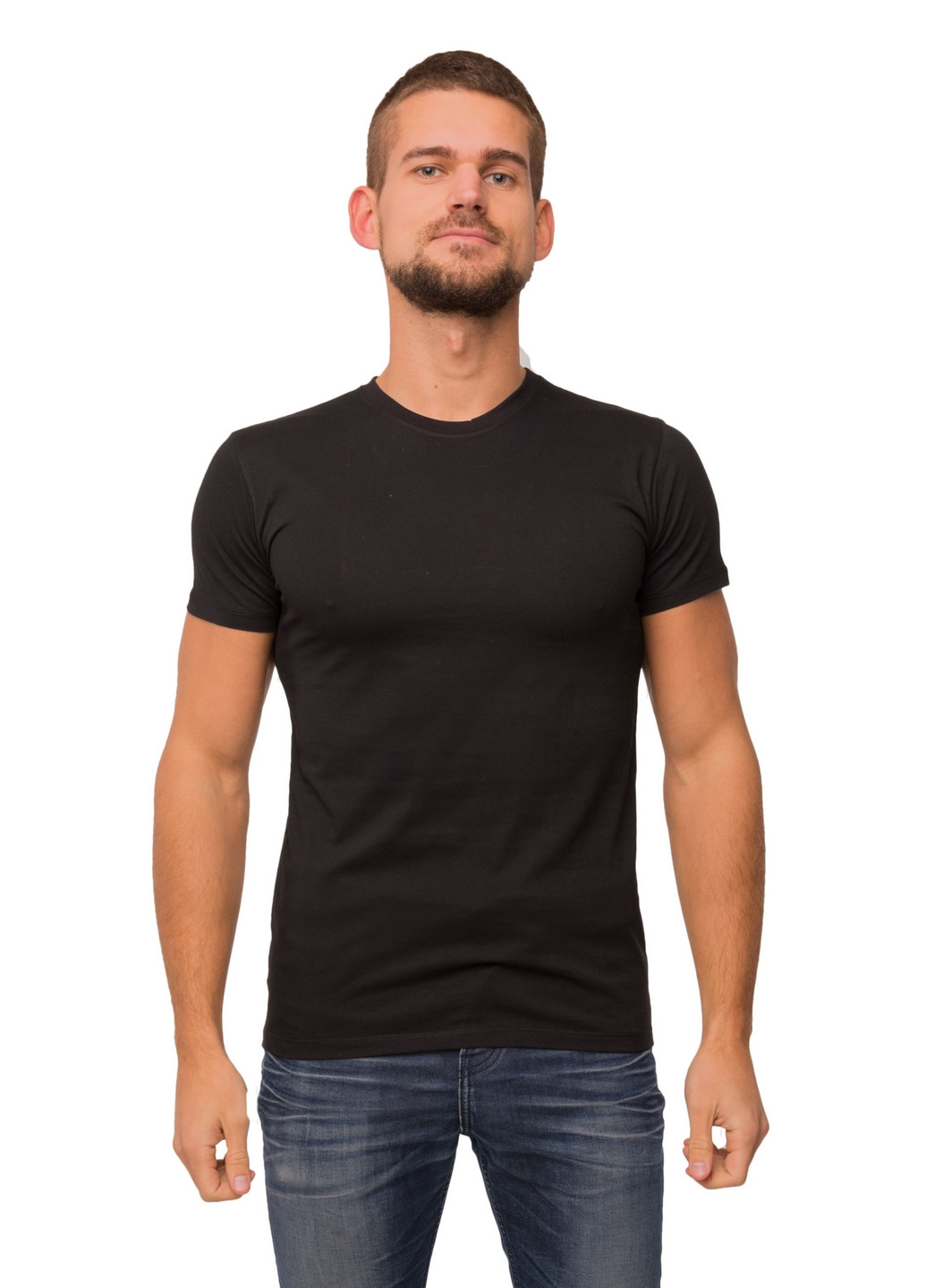 Чорна футболка чоловіча Наталюкс 12-1338