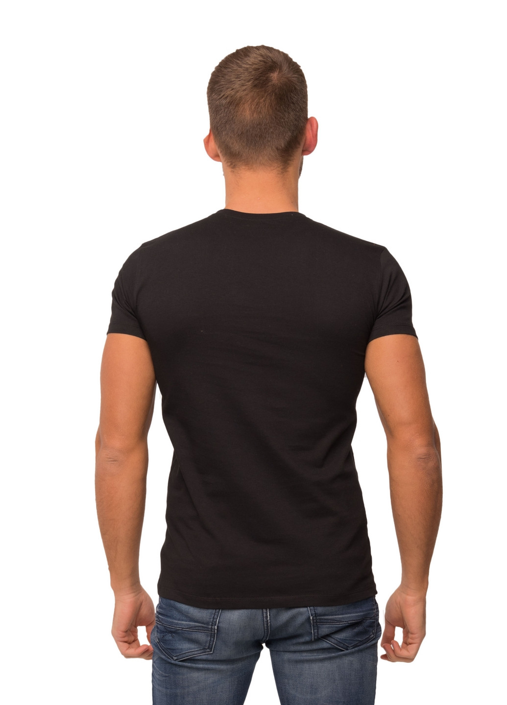Черная футболка мужская Наталюкс 12-1338