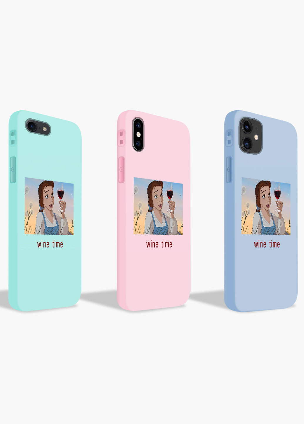 Чехол силиконовый Apple Iphone 11 Pro Max Белль с вином Красавица и Чудовище Дисней (Belle Disney) Белый (9232-1429) MobiPrint (219534554)