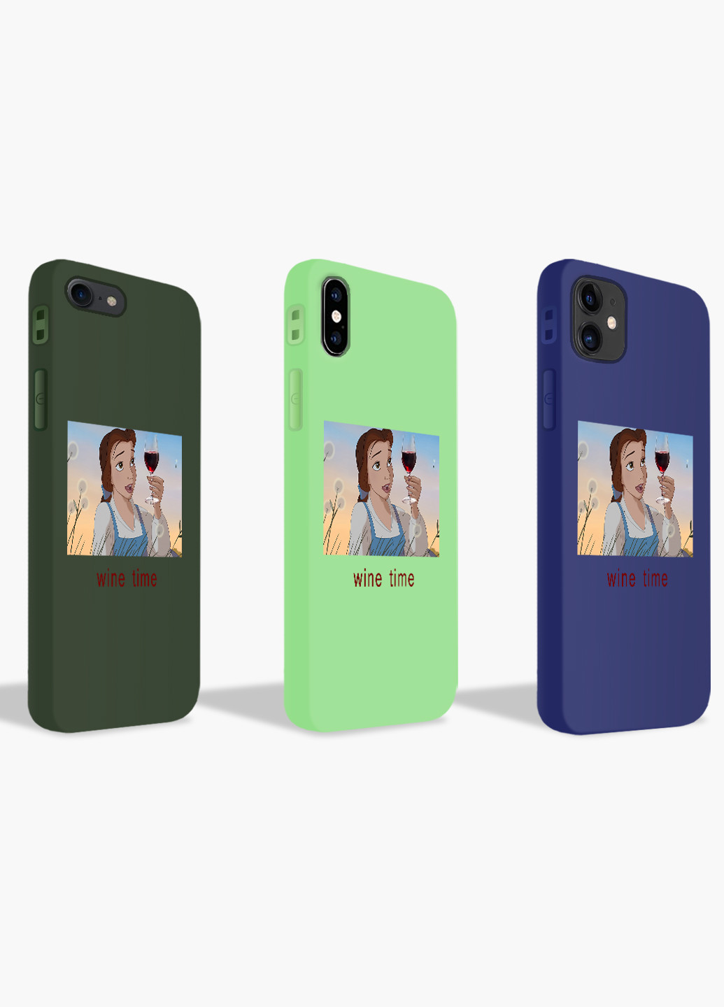 Чехол силиконовый Apple Iphone 11 Pro Max Белль с вином Красавица и Чудовище Дисней (Belle Disney) Белый (9232-1429) MobiPrint (219534554)