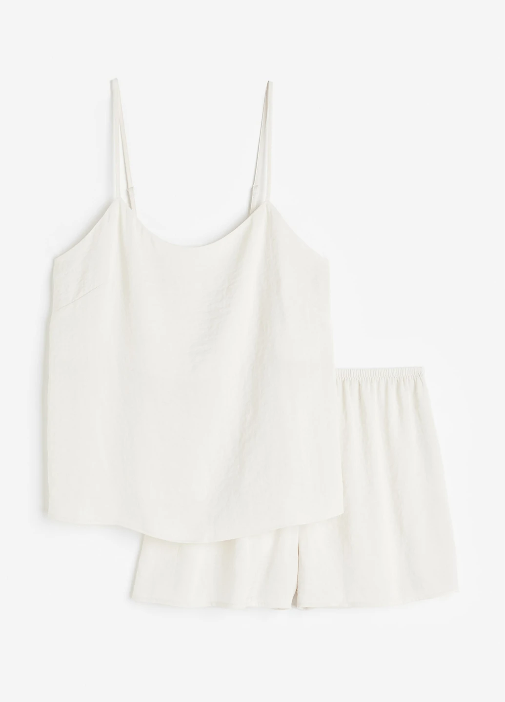 Кремовая всесезон пижама (топ, шорты) топ + шорты H&M