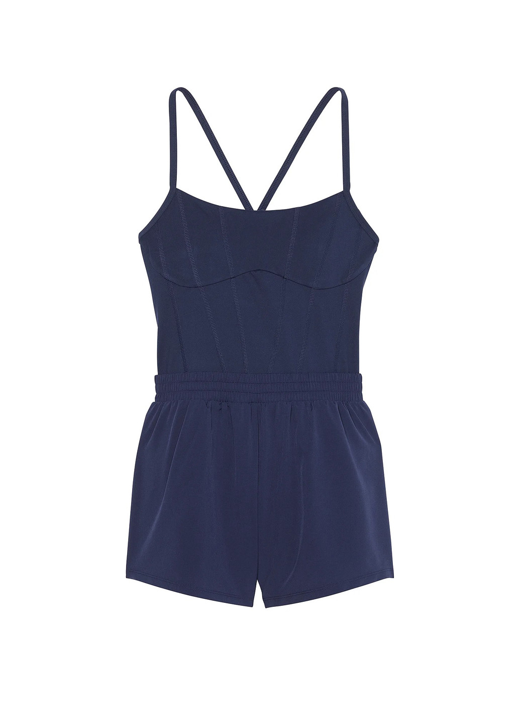 Комбінезон Victoria's Secret комбінезон-шорти однотонний темно-синій спортивний поліестер