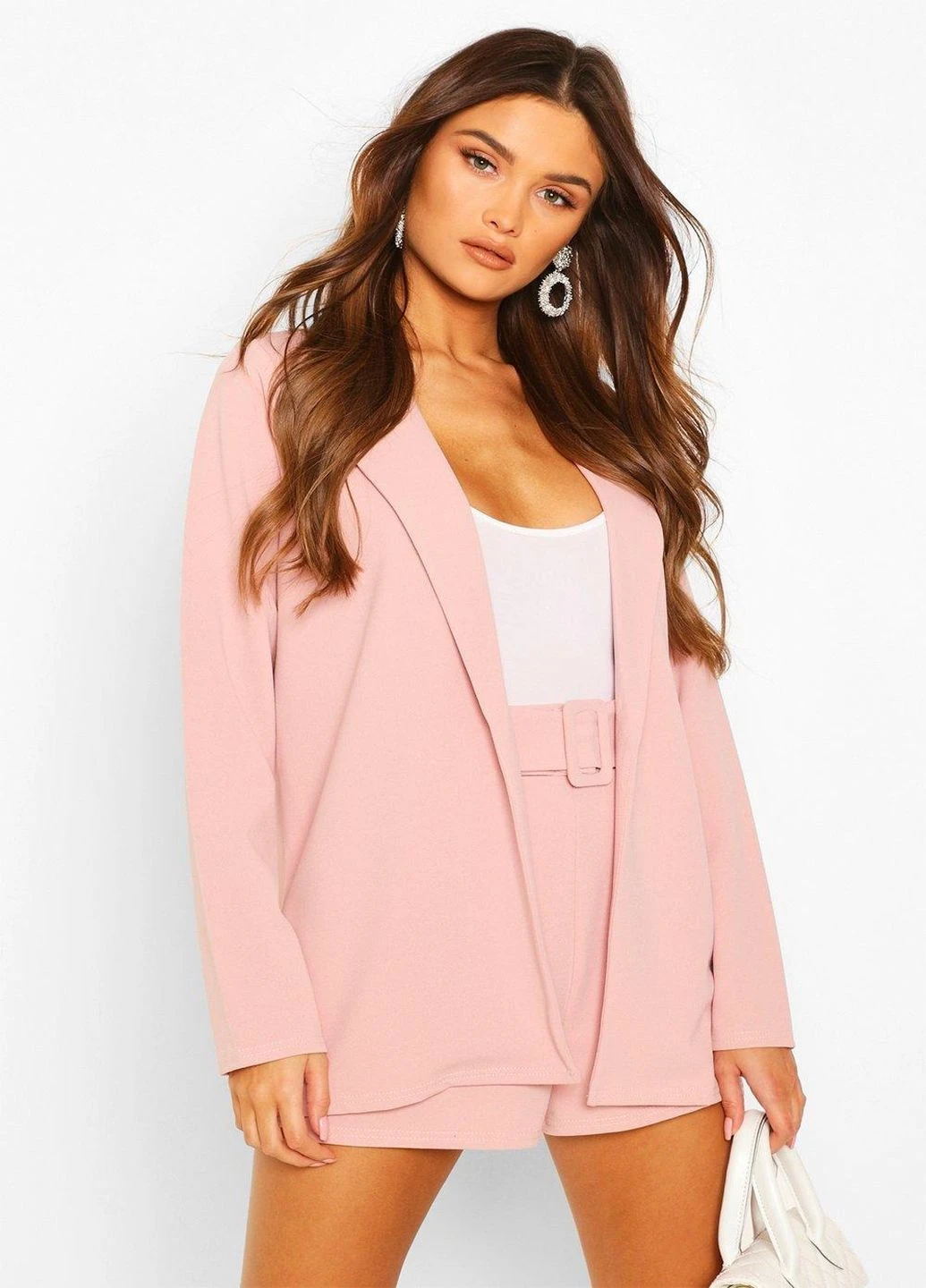 Розовый женский жакет Boohoo однотонный - демисезонный