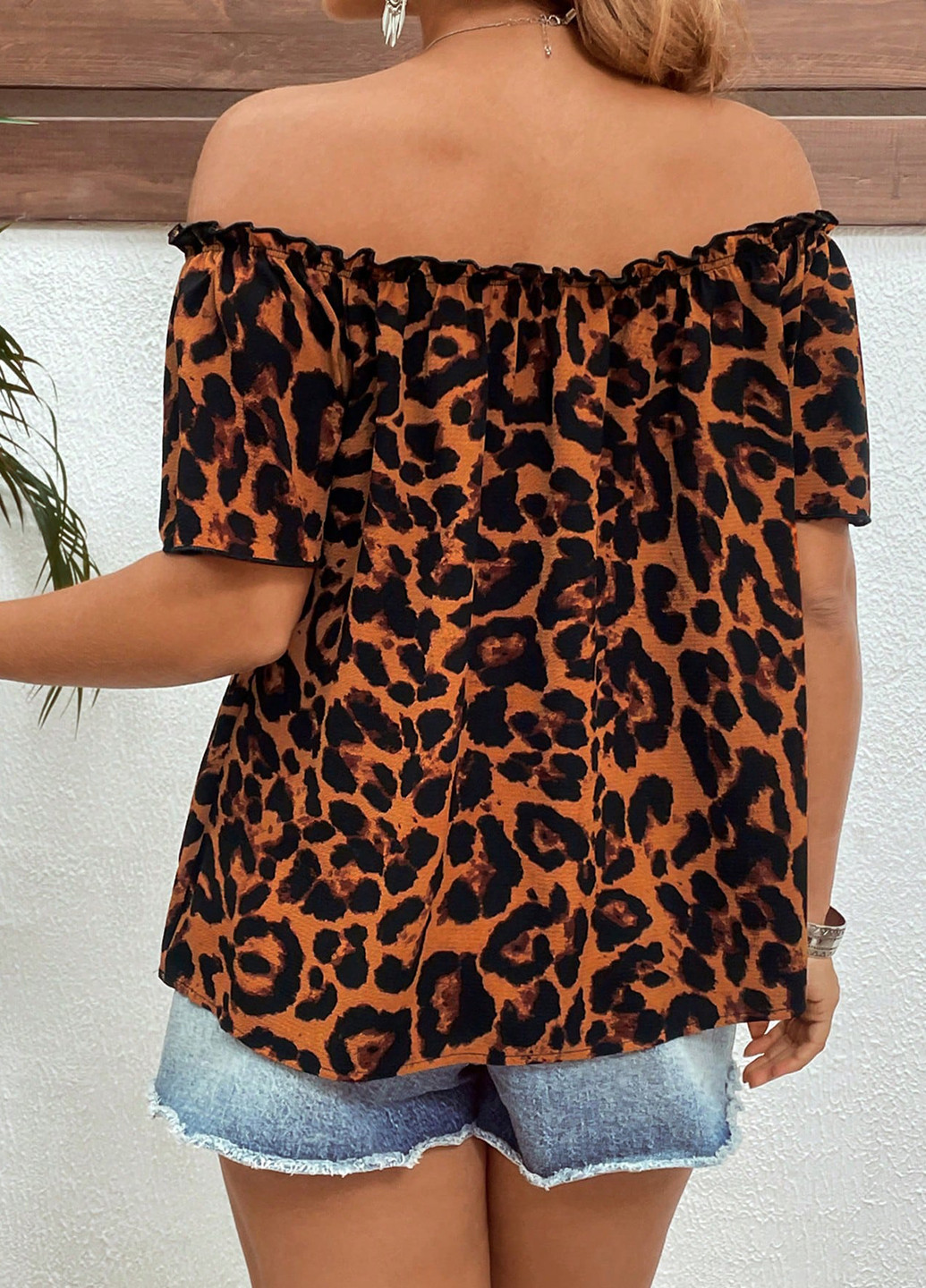 Коричневая блуза SHEIN