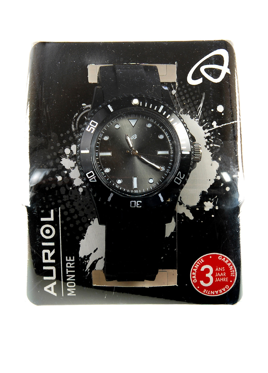 Часы Auriol однотонные чёрные
