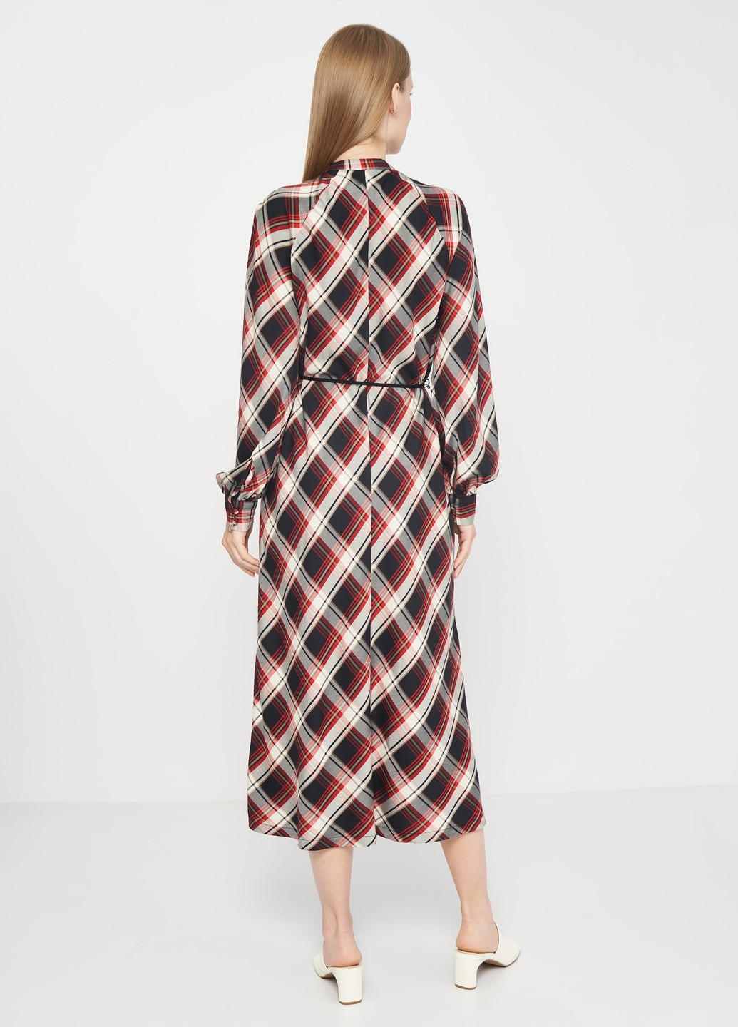 Білий кежуал плаття сорочка H&M в клітинку