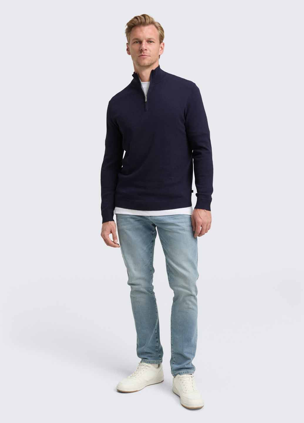 Темно-синій демісезонний светр Tom Tailor