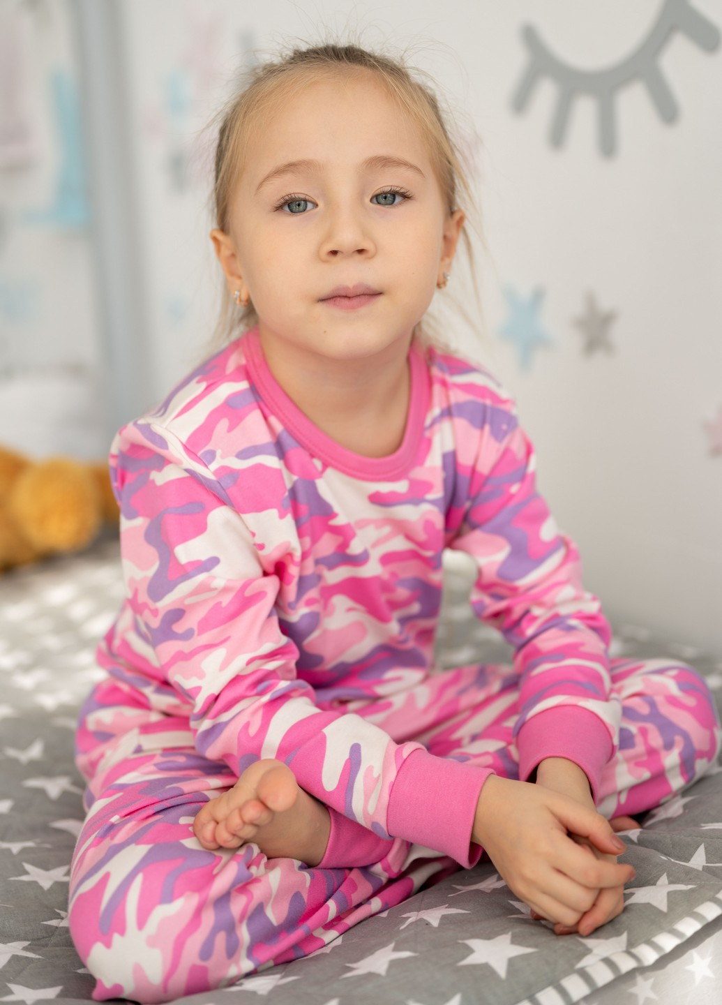 Розовая всесезон пижама детская Наталюкс 95-4608