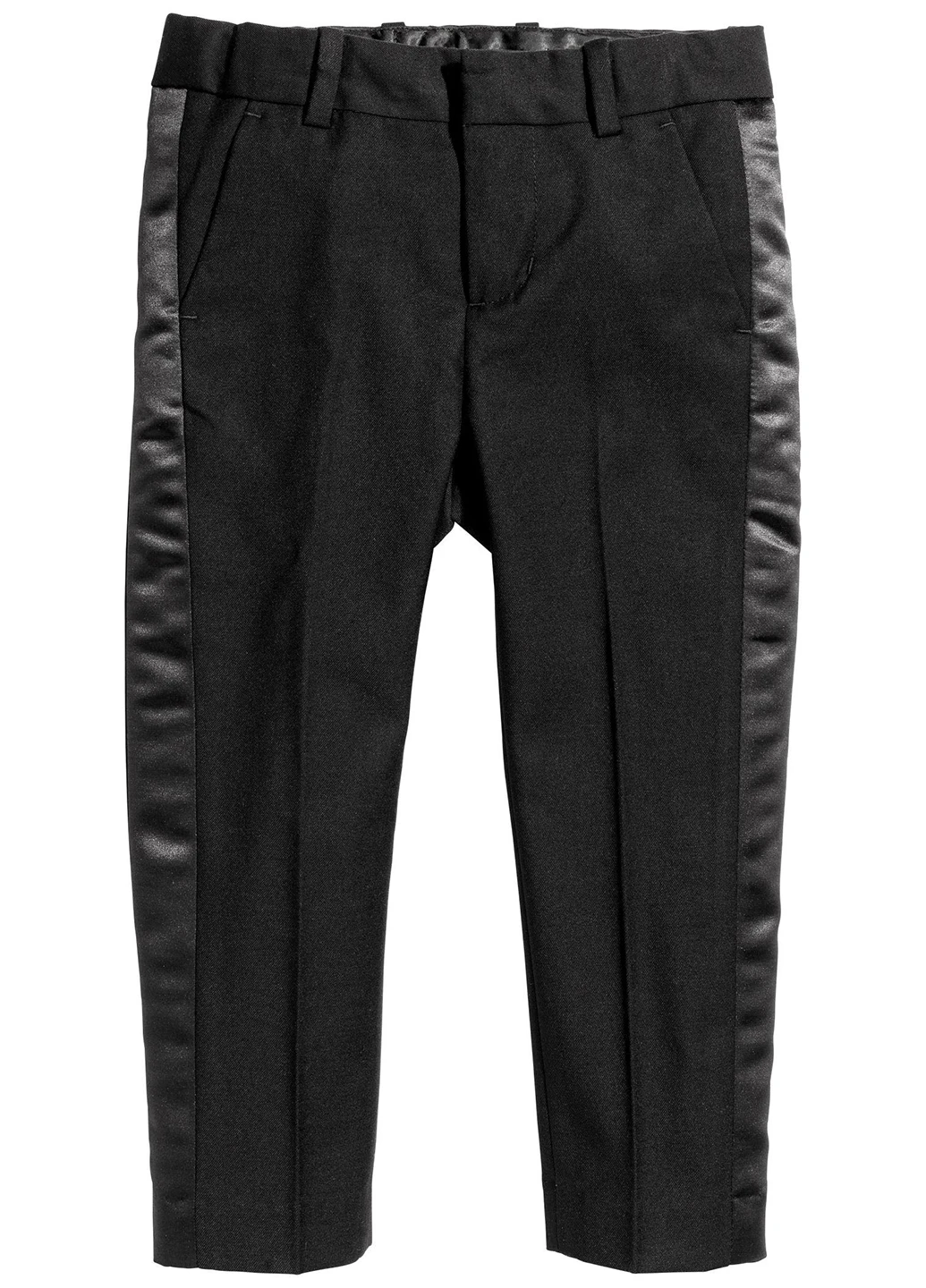 Черные кэжуал демисезонные брюки зауженные H&M
