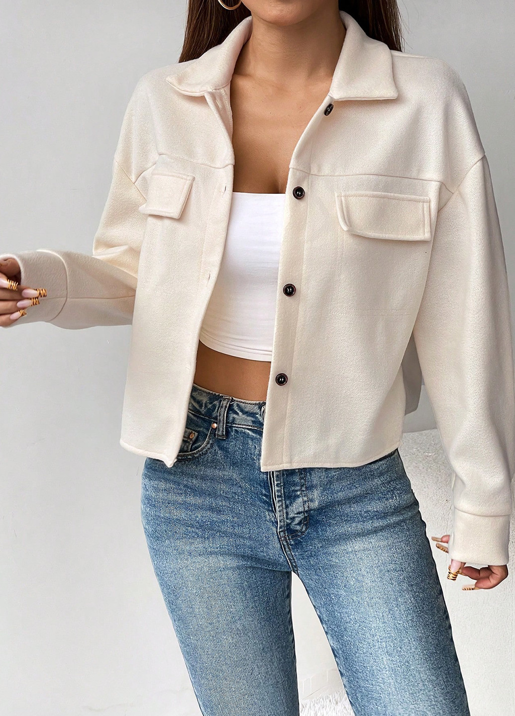 Куртка-сорочка SHEIN (340673258)