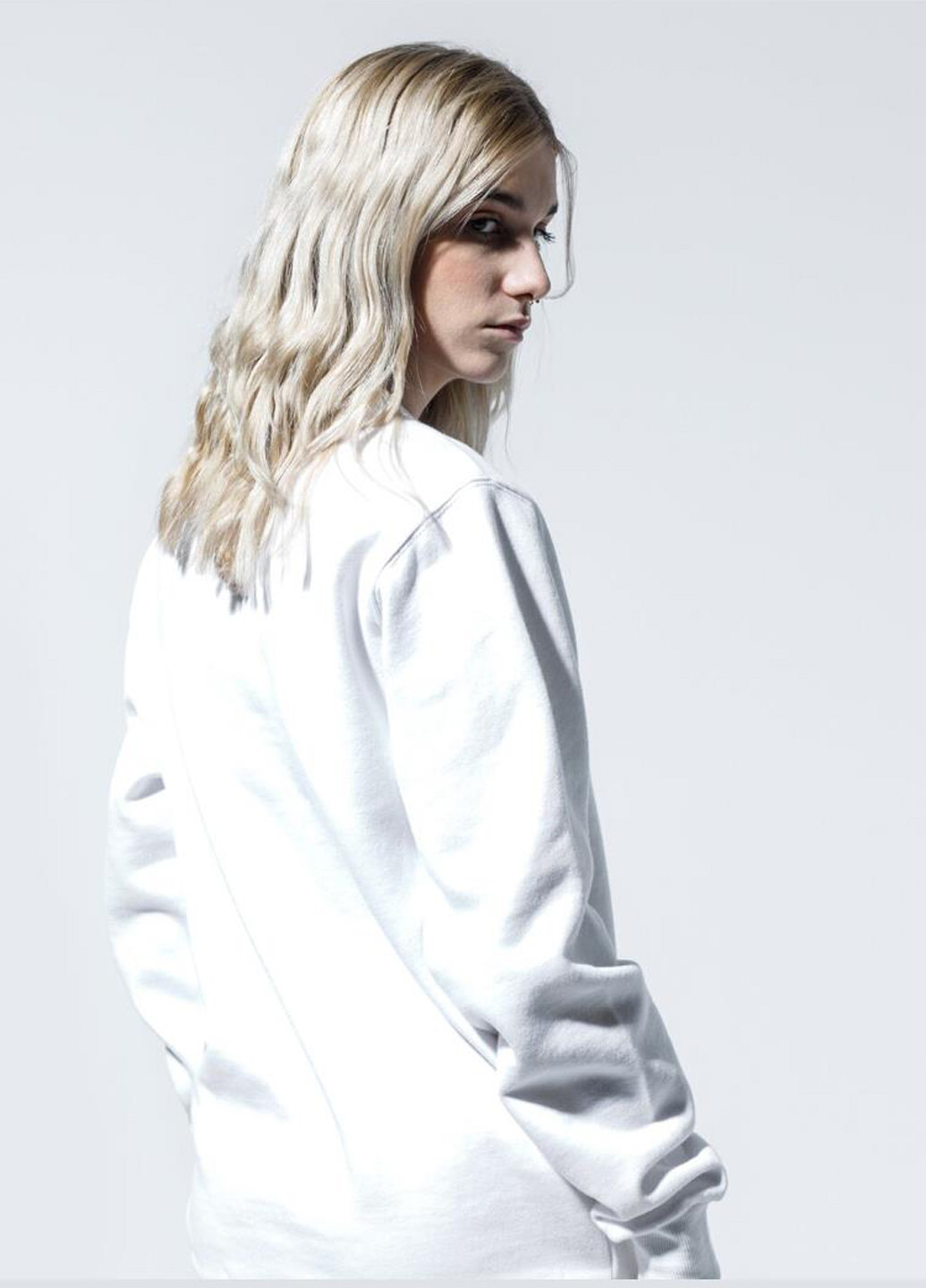 Белый свитшот sgs03238-908 Ellesse логотип нашивки (319365819)