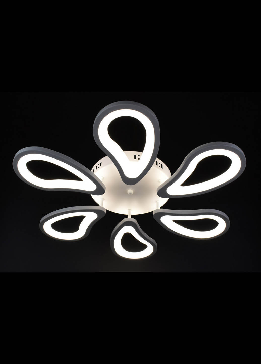Люстра стельова LED з пультом A2296 / 6-wh Матовий білий 8х61х61 см. Handmade (234539965)