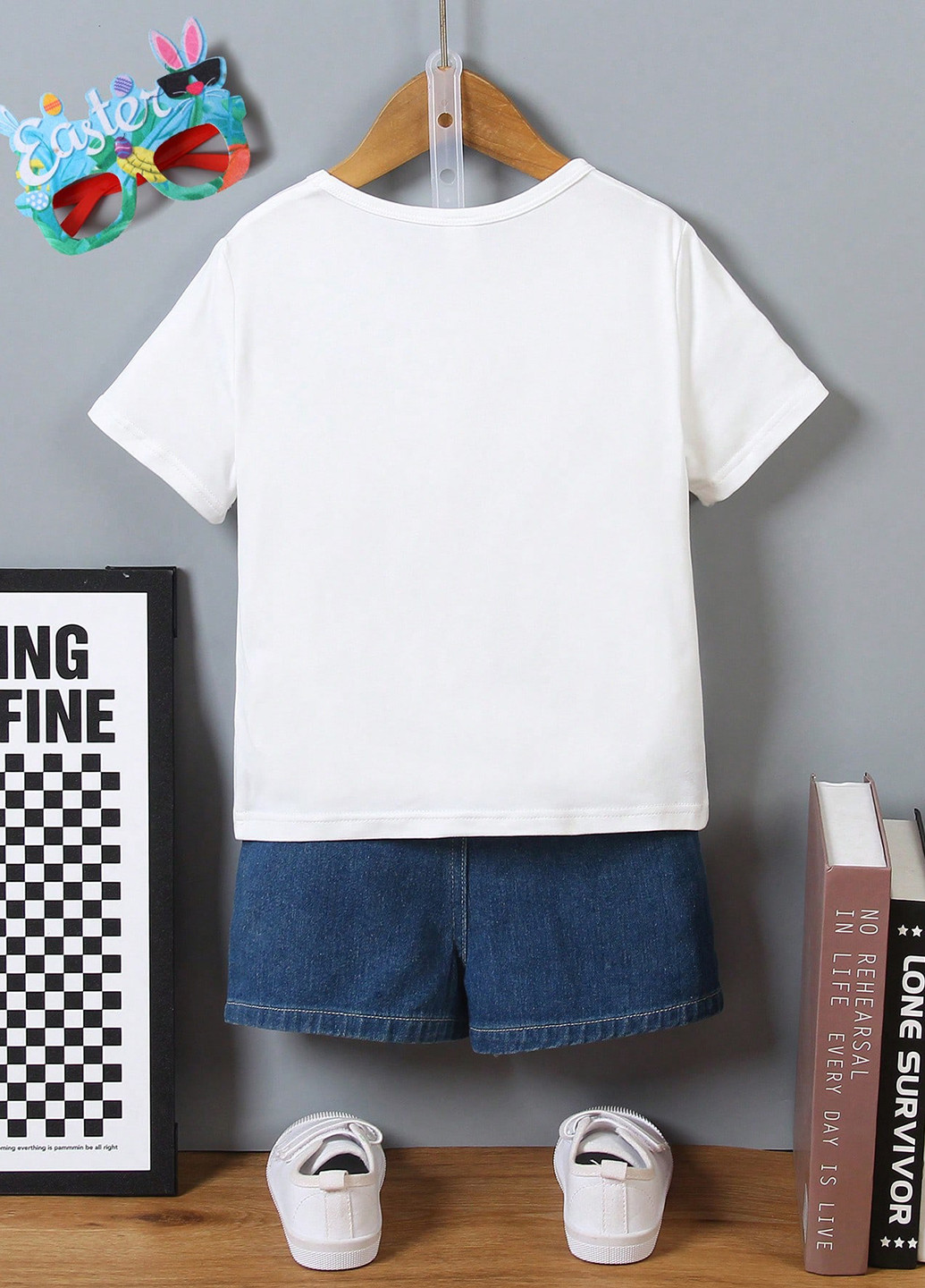 Біла літня футболка SHEIN