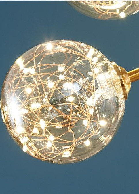 Люстра потолочная LED AOC19/9AB+led-k Бронза 36х100х100 см. Sunnysky (253122278)