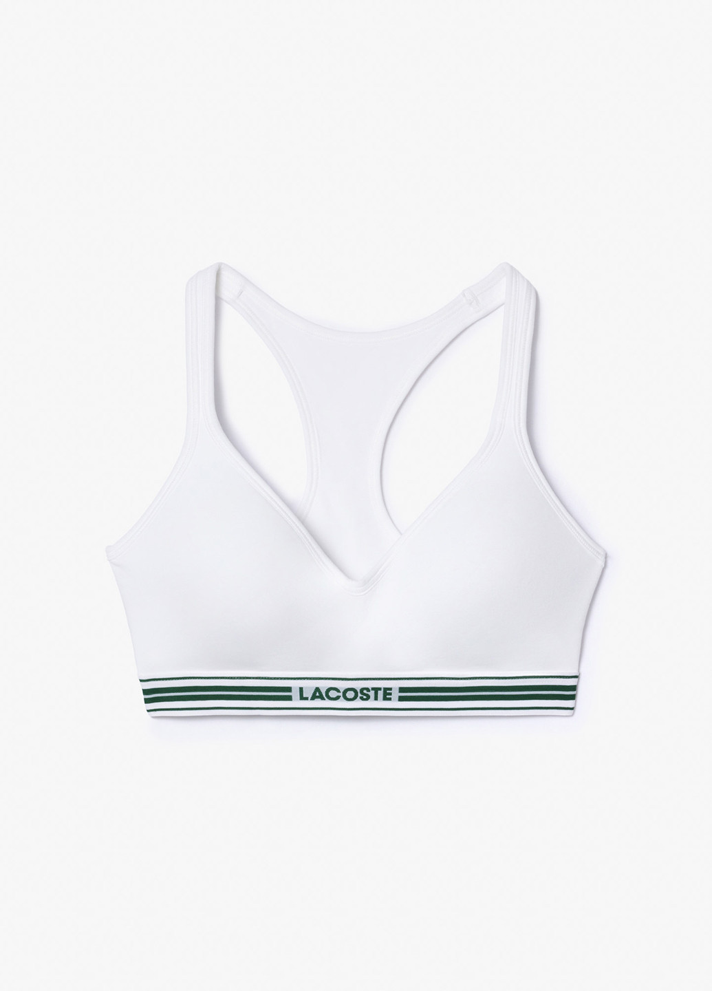 Білий топ бюстгальтер Lacoste без кісточок бавовна