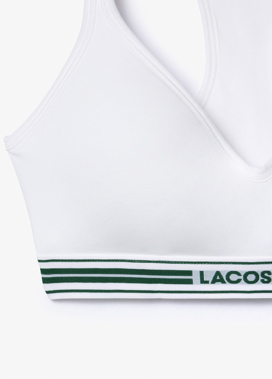 Білий топ бюстгальтер Lacoste без кісточок бавовна