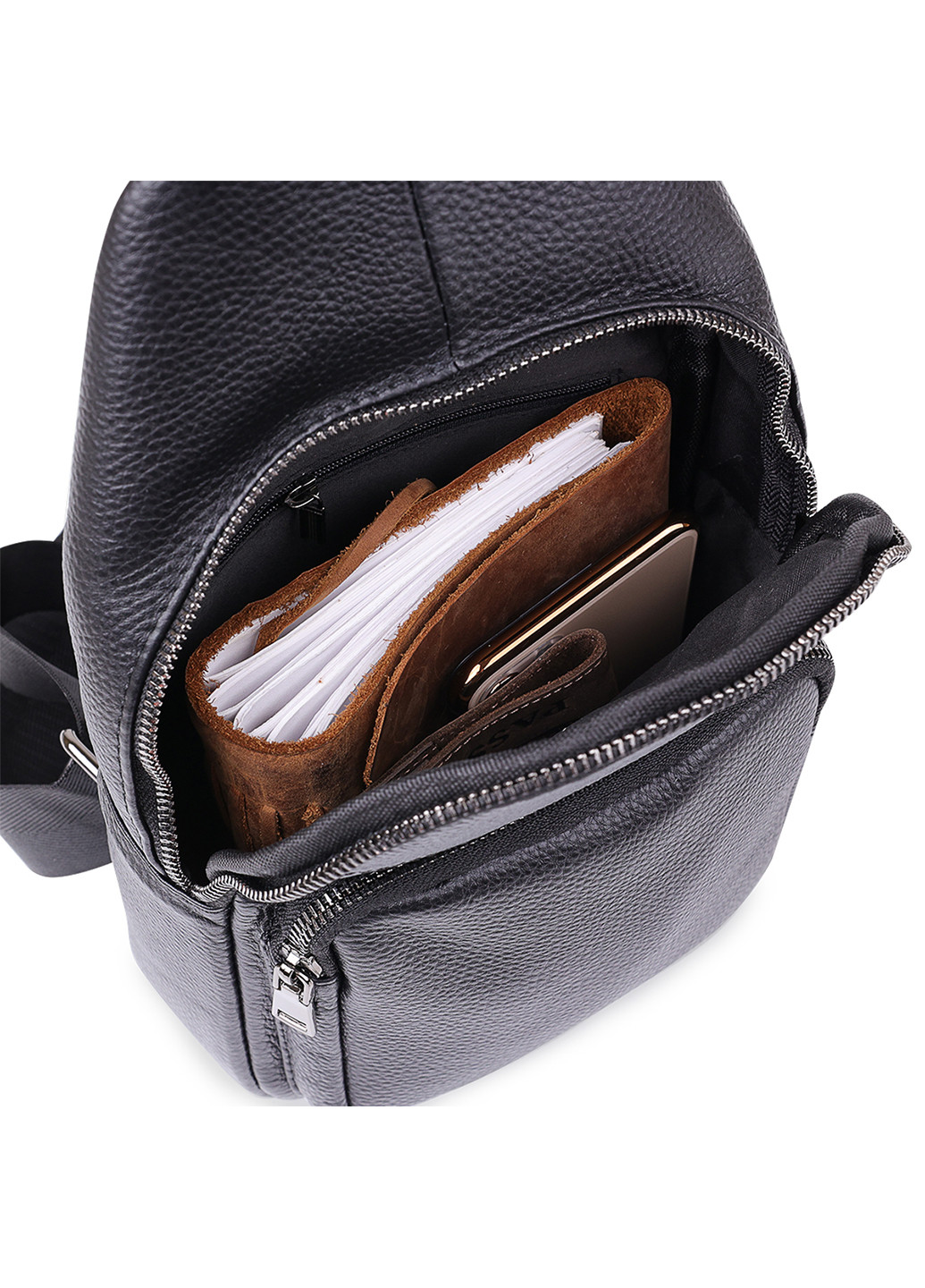 Чоловіча шкіряна сумка через плече 17х32х6 см Vintage (252130547)