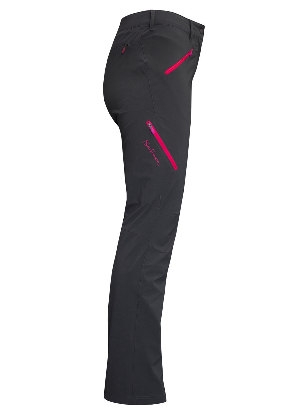 Темно-серые спортивные демисезонные с высокой талией брюки Salomon