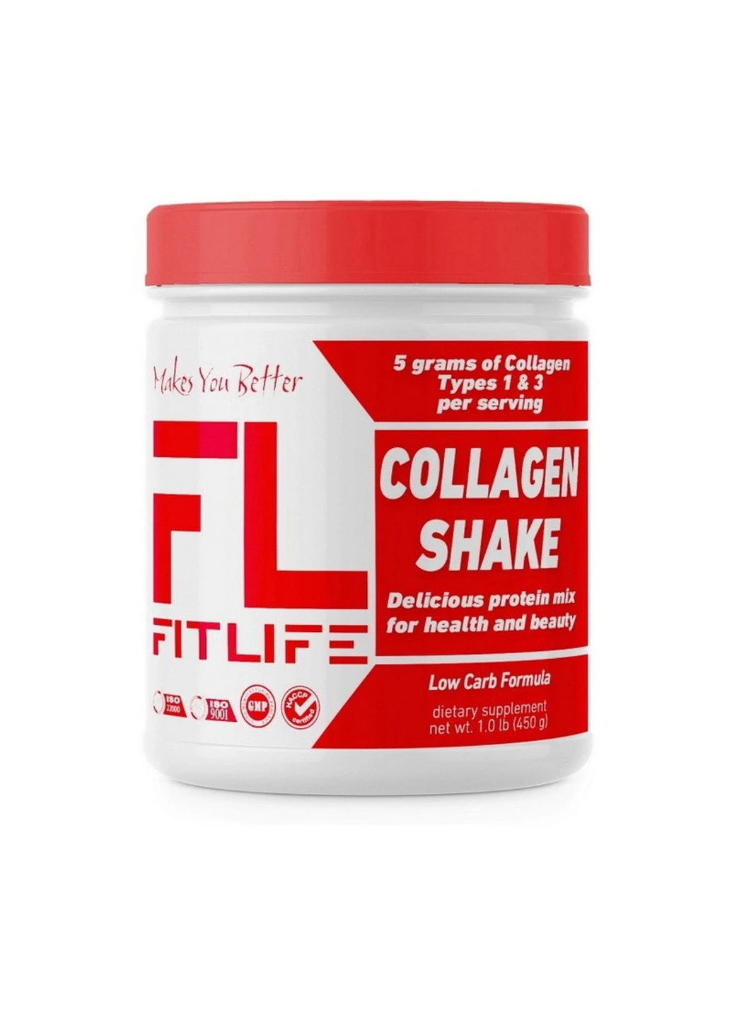 Коллаген Collagen Shake (450 г) banana фитлайф FitLife (255410460)