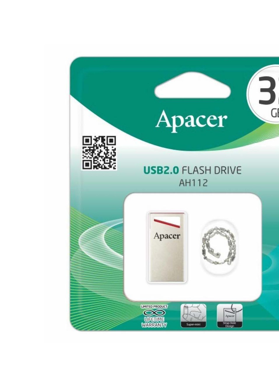 USB флеш накопитель (AP32GAH112R-1) Apacer 32gb ah112 usb 2.0 (232750131)