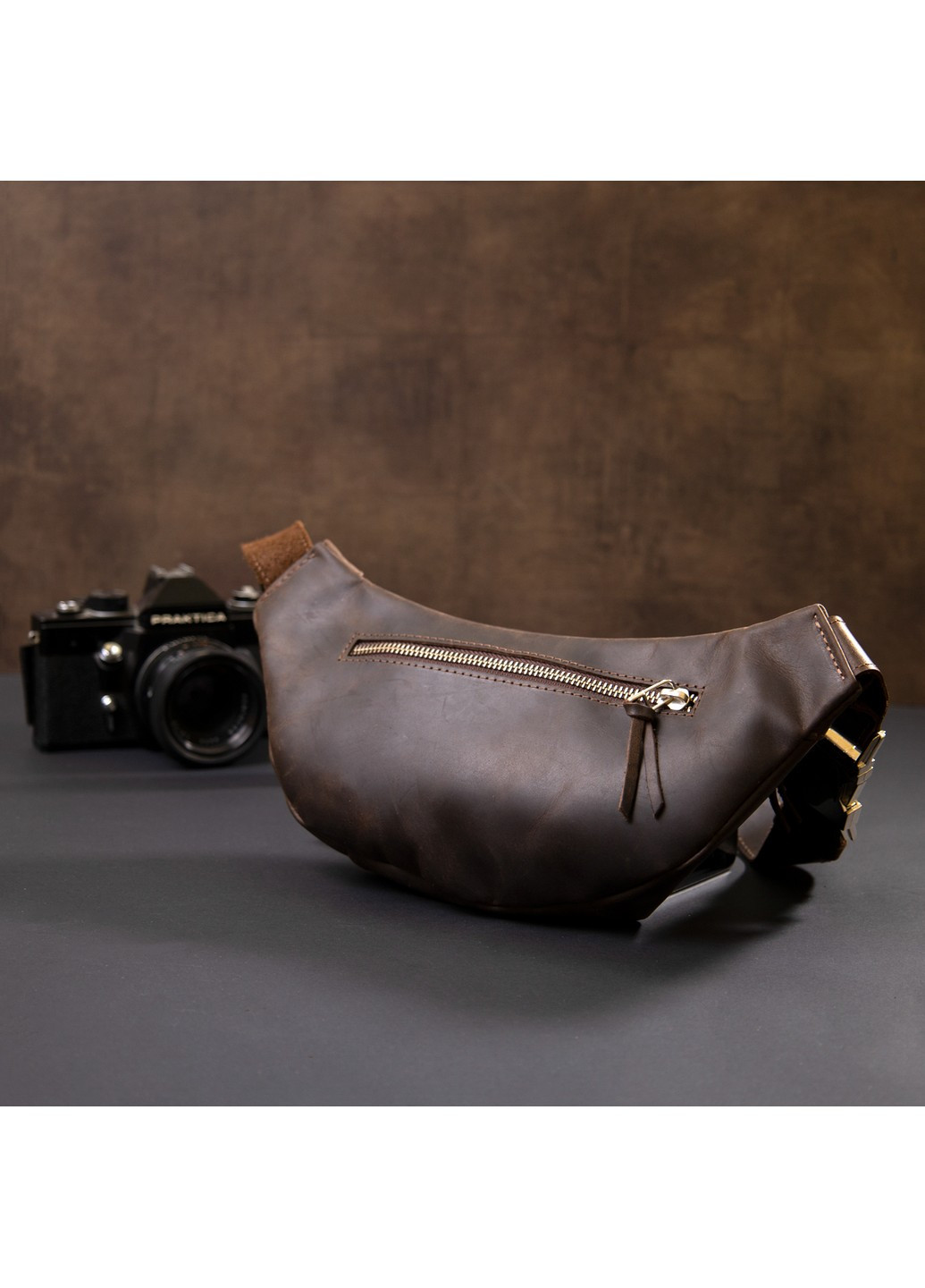 Шкіряна бананка 30х13, 5х7 см Grande Pelle (253660291)